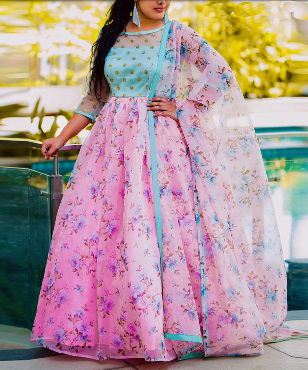Silk long frock hotsell
