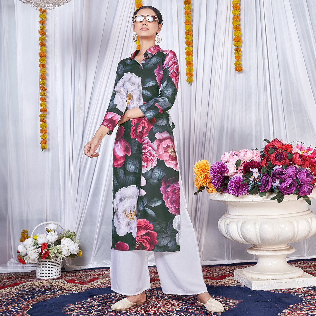 Multy Color Floral Printed Co Ord Set