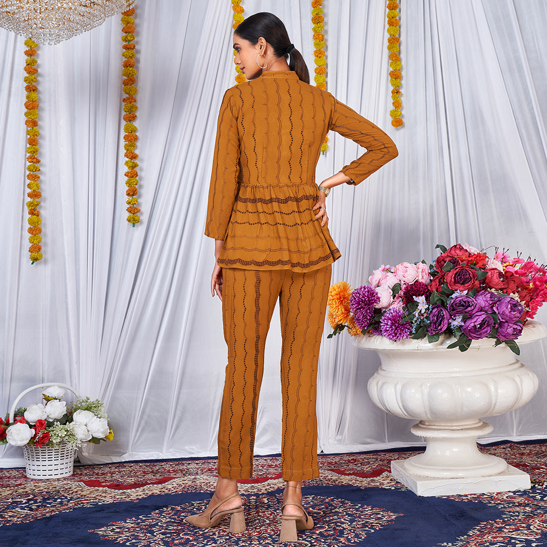 The Dainty Delilah co-ord set featuring a coordinated top and bottoms with delicate detailing.