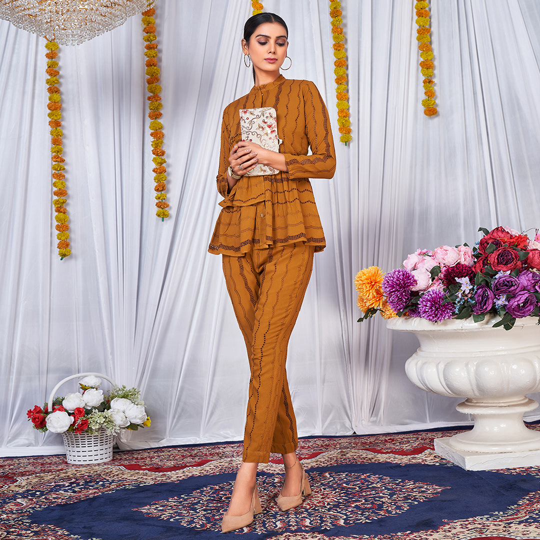 The Dainty Delilah co-ord set featuring a coordinated top and bottoms with delicate detailing.