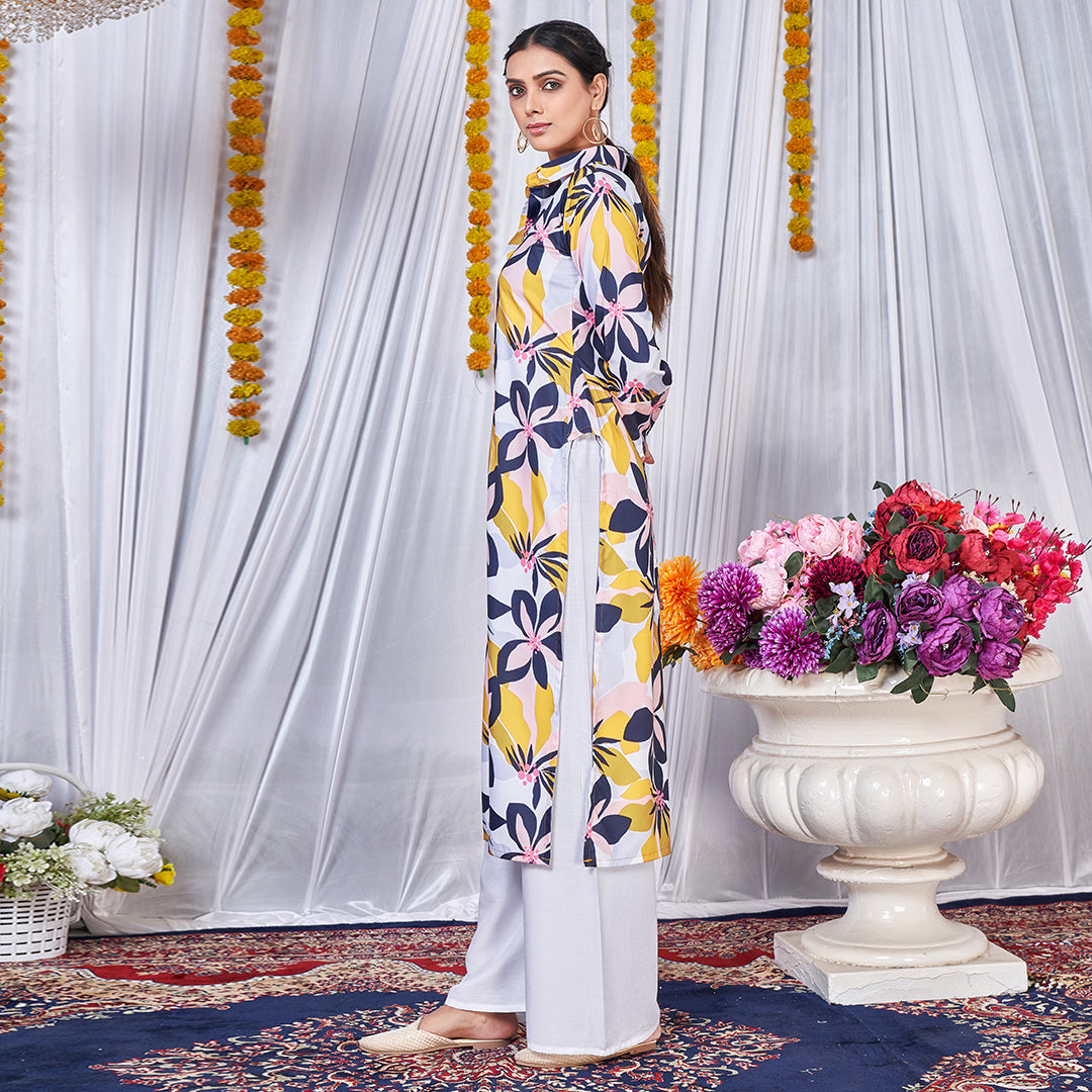 Yellow Floral Printed Co-Ord Set