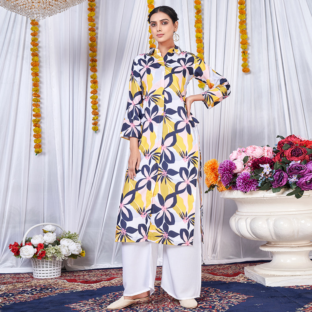 Yellow Floral Printed Co-Ord Set