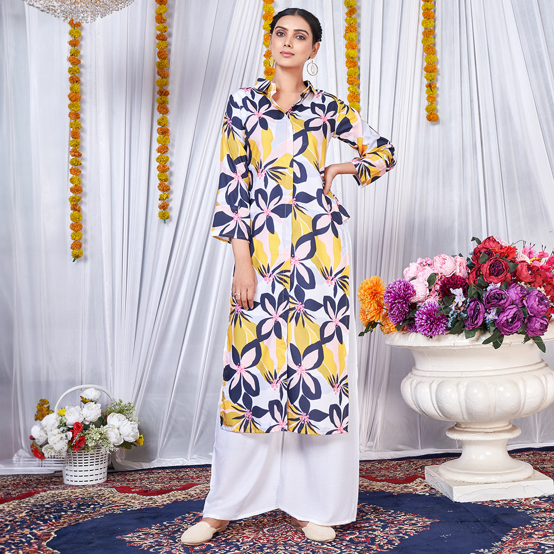 Yellow Floral Printed Co-Ord Set