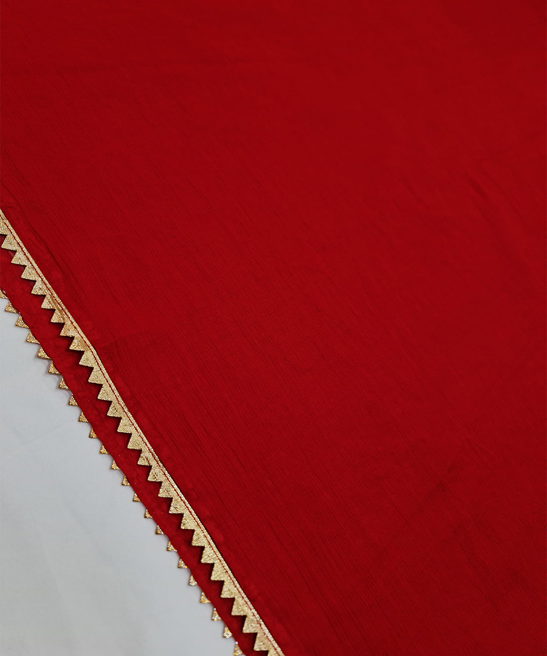 Crimson Red Chikankari Work Dress Material