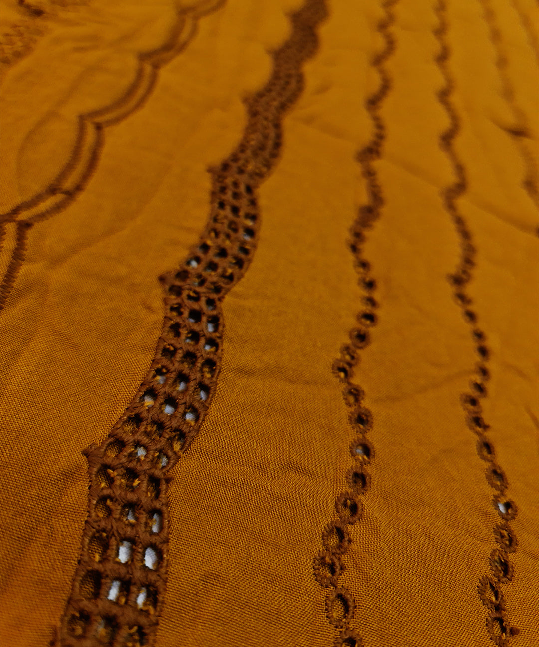 Chestnut Brown Chikankari Work Dress Material