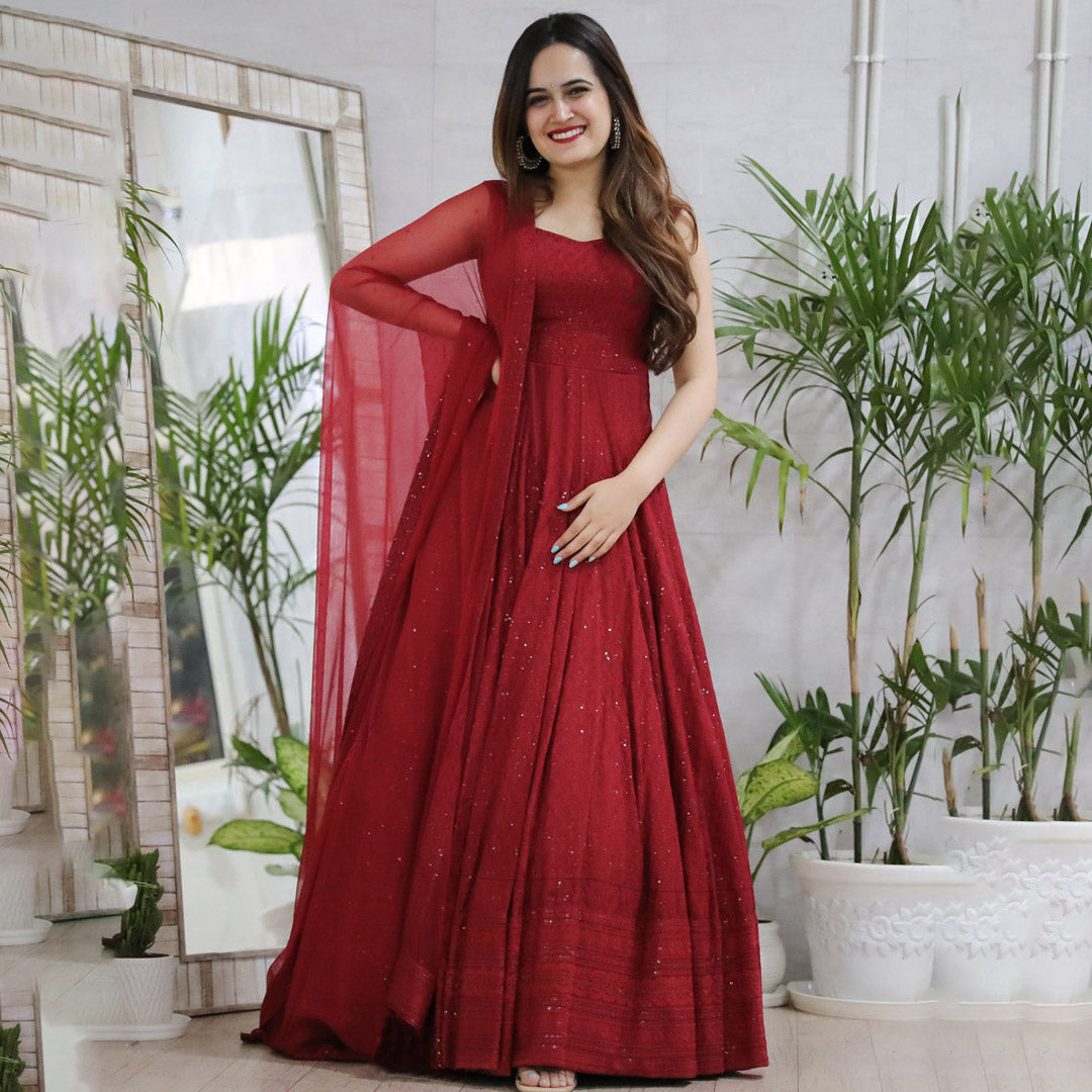 Cold shoulder gowns ethnic online