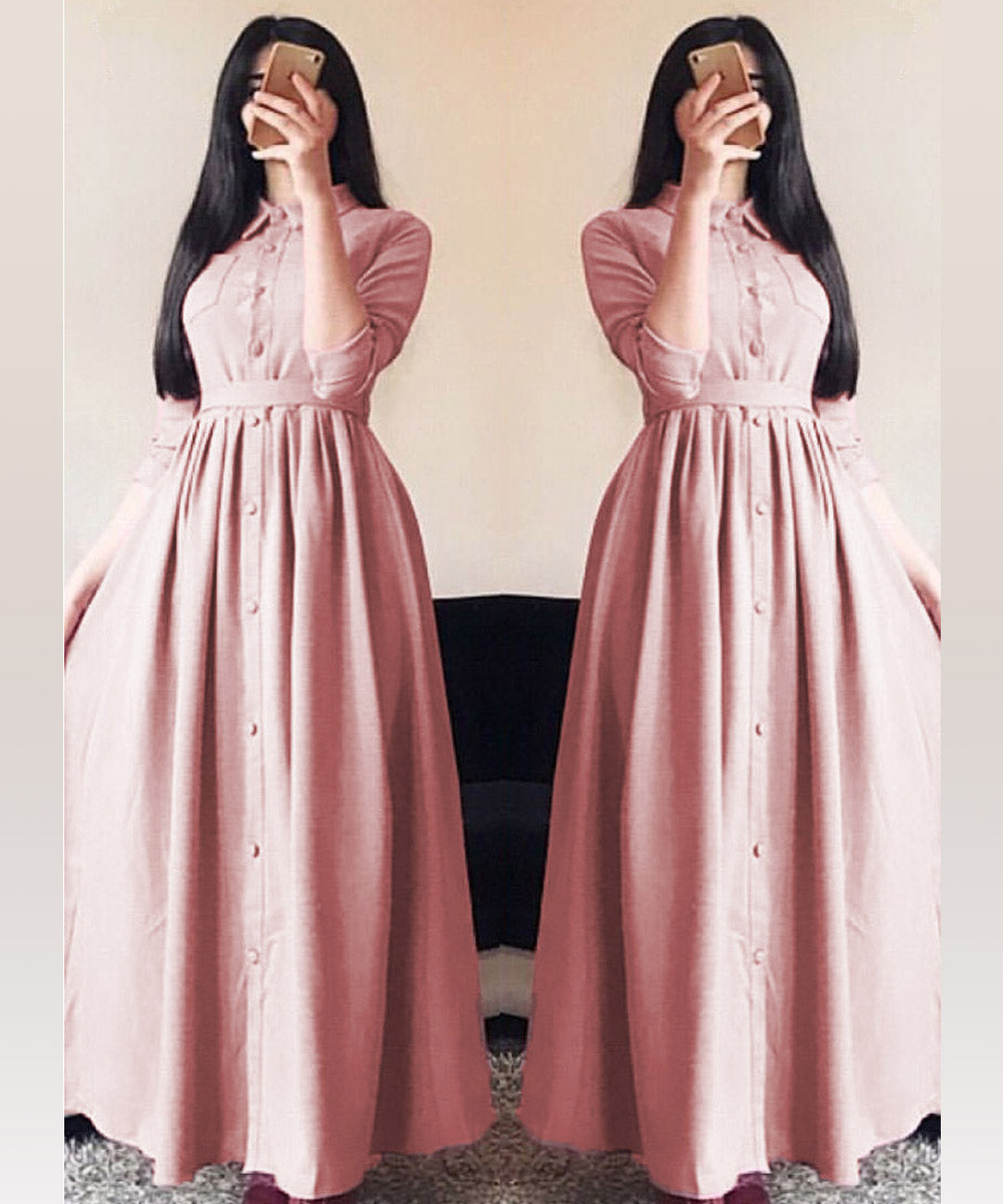 Glorious Linen Silk Pink Designer Wear Western Gown
