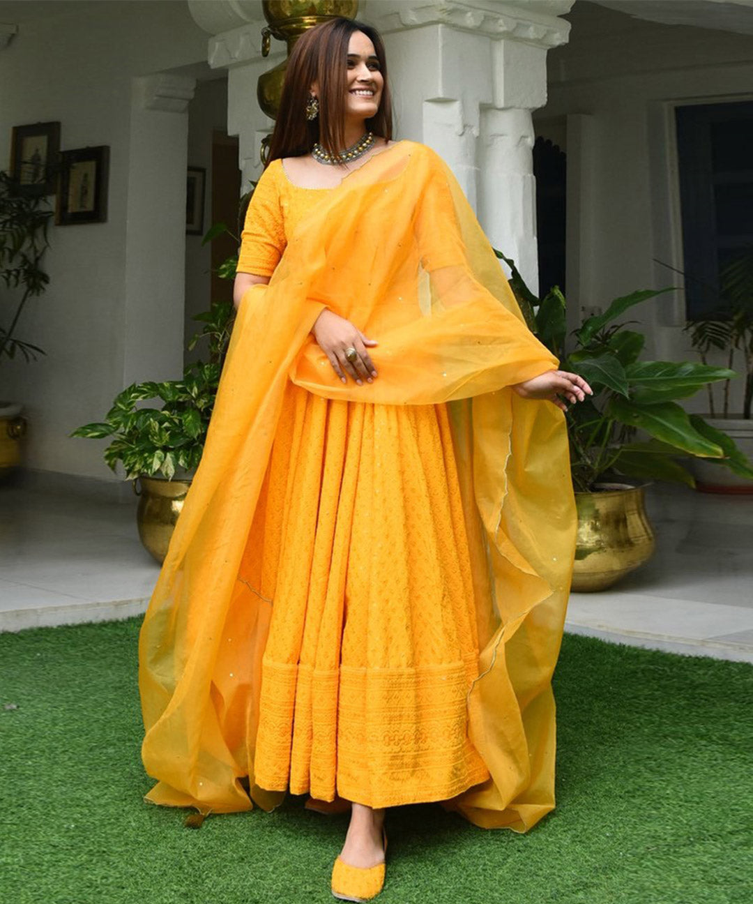 Yellow Ethnic Wear - Buy Indian Designer Yellow Ethnic Wear Online for  Women – Indya