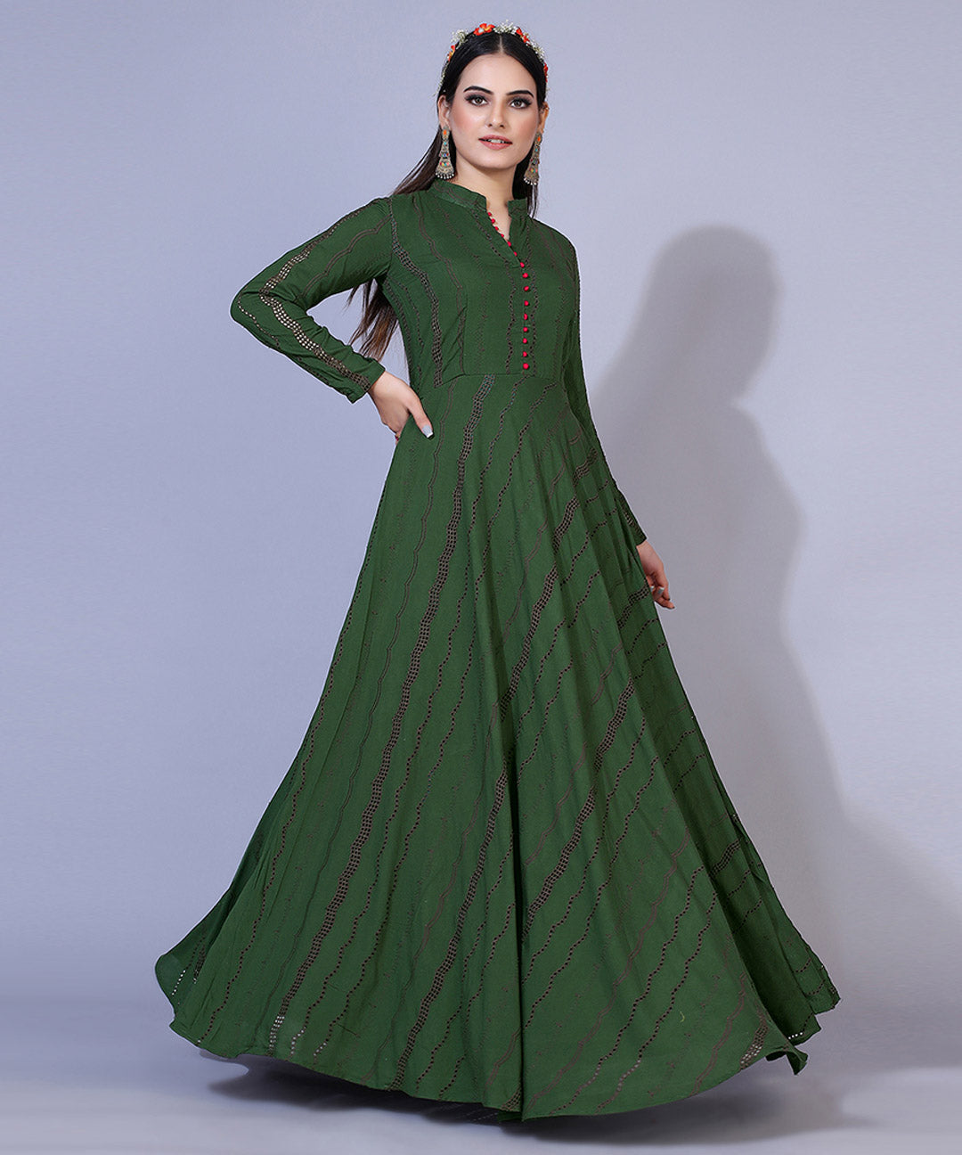 Green Maxi Partywear Gown