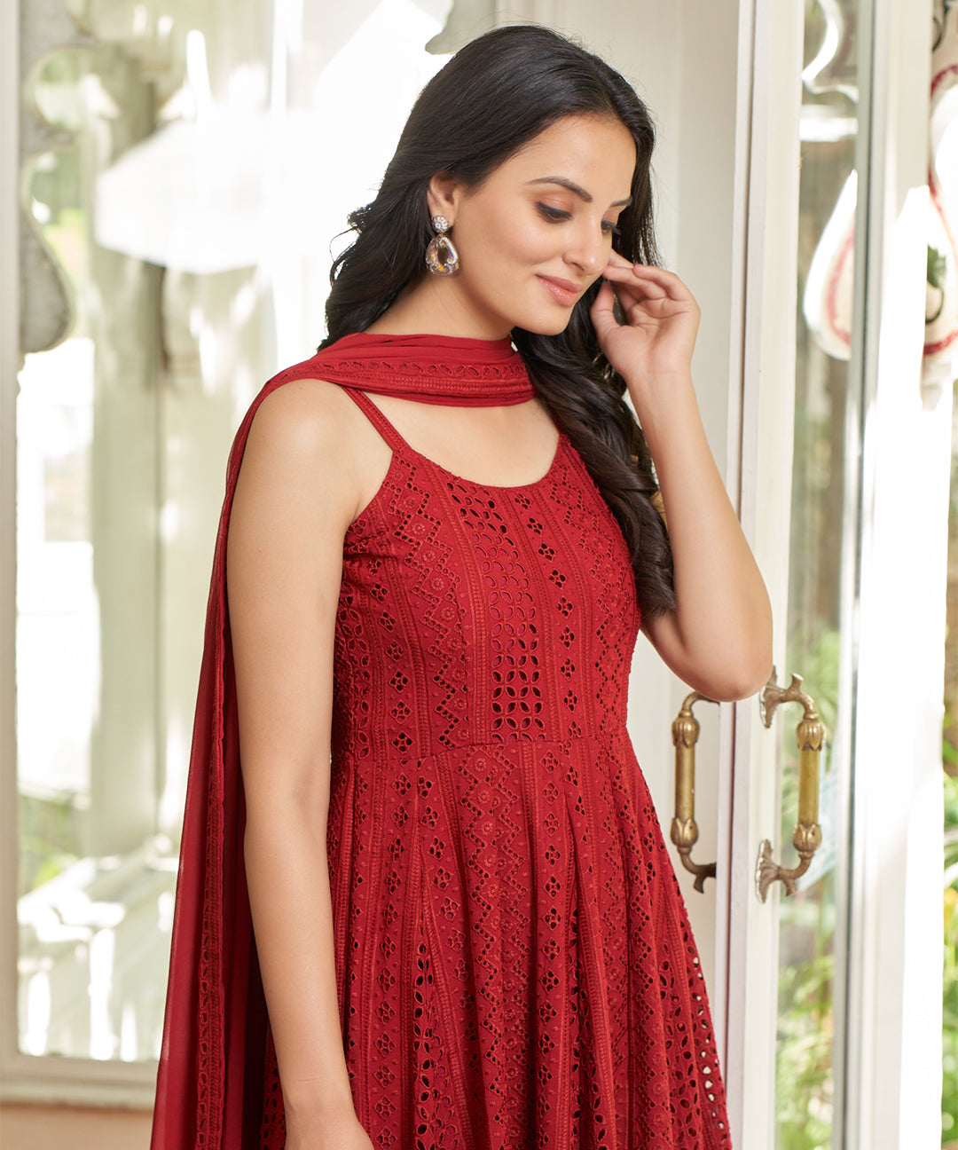 Buy Priyanka Chopra Light Pink Silk Anarkali Suit Online - LSTV04071 |  Andaaz Fashion